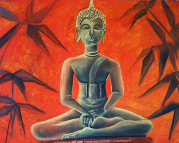 The Buddha seated